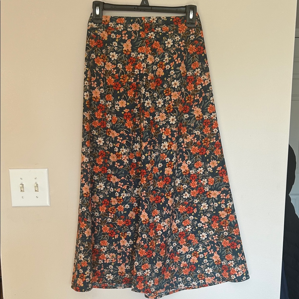 Floral A-Line Skirt - Multicolor